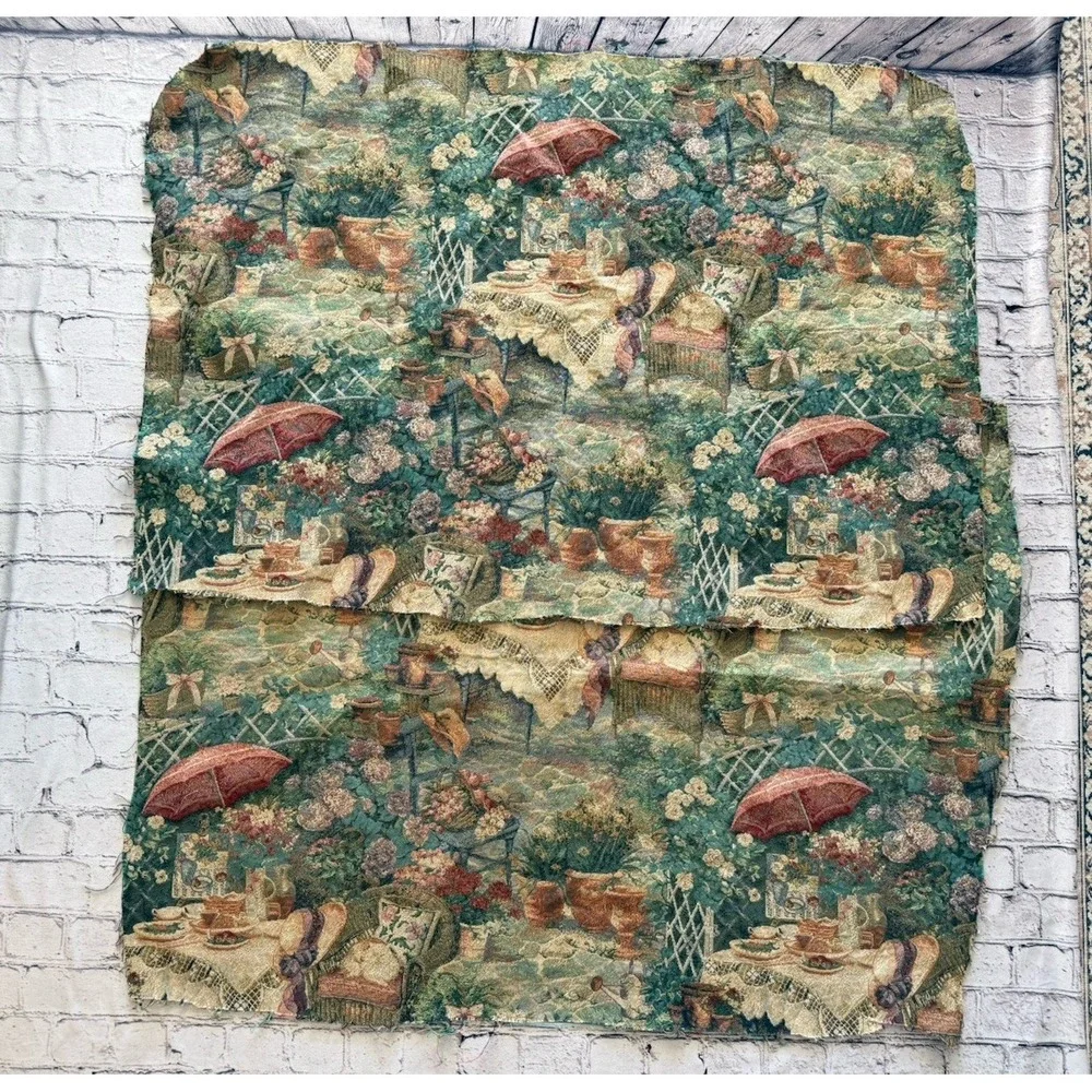 Vintage Romantic Scene French Country Tapestry Woven 26